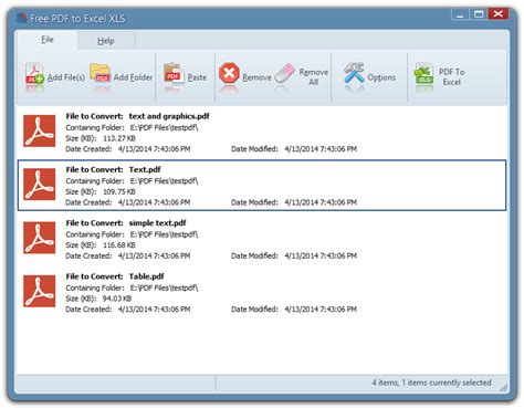 XLS Excel to PDF