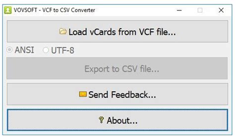 VovSoft VCF to CSV